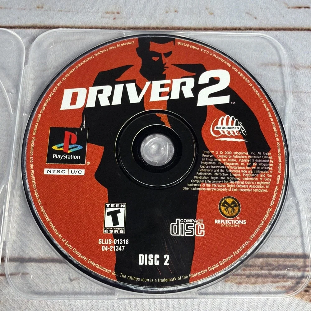 Driver 2 Wheelman Is Back PS1 Disc 2 Only Resurfaced Cleaned 2000